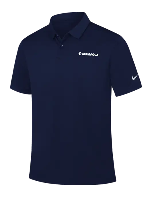 Nike Navy Dry Essential Solid Polo w/Chem-Aqua Logo
