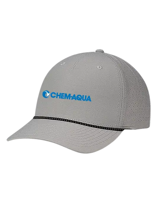 Richardson Laser Perf Performance Light Grey/Black-Grey Rope Cap w/Chem-Aqua Logo