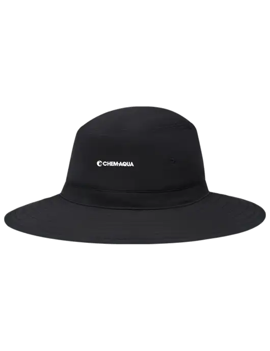 Black Booney Sun Hat w/Chem-Aqua Logo