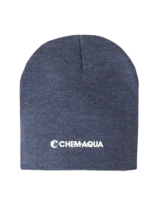 Navy Heather Element Knit Beanie w/Chem-Aqua Logo