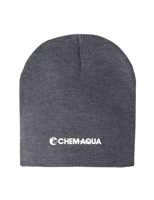Dark Grey Heather Element Knit Beanie w/Chem-Aqua Logo