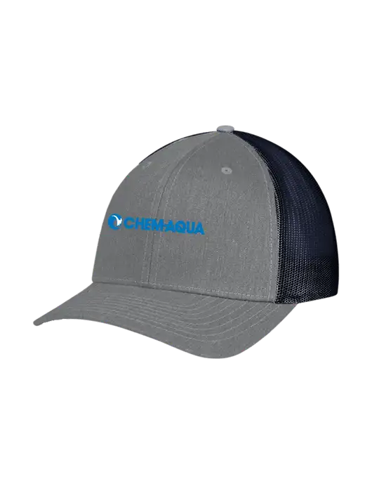 Richardson Adjustable Snapback Original 112 Trucker Cap Heather Grey w/Navy Mesh w/Chem-Aqua Logo